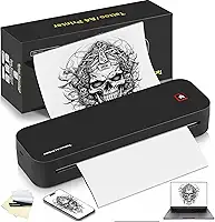 Impressora de Tatuagem Portátil, Impressora de Estêncil de Tatuagem, Térmica Sem Fio, IOS, PC