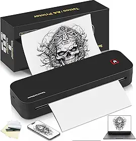 Impressora de Tatuagem Portátil, Impressora de Estêncil de Tatuagem, Térmica Sem Fio, IOS, PC