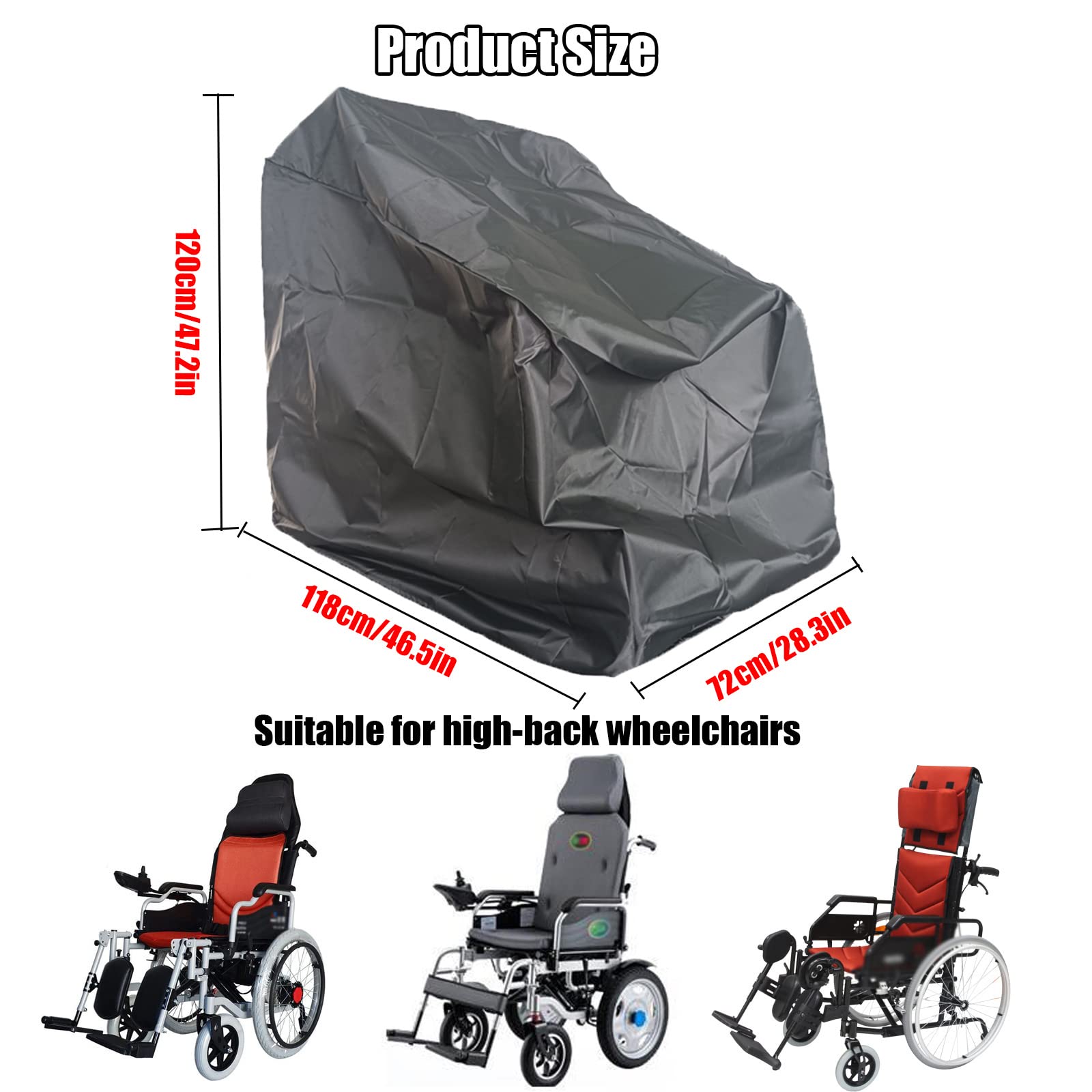 Elektryczny pokrowiec na wózek inwalidzki, pokrowiec ochronny na wózek inwalidzki dla osób starszych - wodoodporny 210D Szary Heavy Duty Mobility Scooter Chroń akcesoria przed kurzem Brudny śnieg D