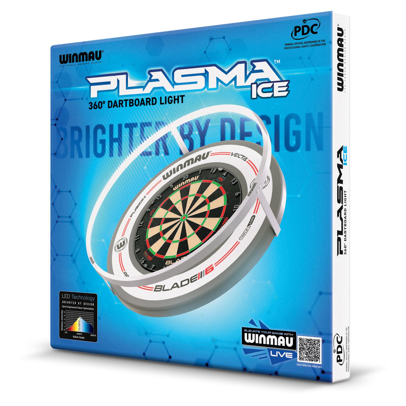 WINMAU Luz de diana de hielo de plasma, 360 grados luz blanca