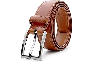 Men's Tan Leather Dress Belt: Sophisticated Style and Uncompromising Quality