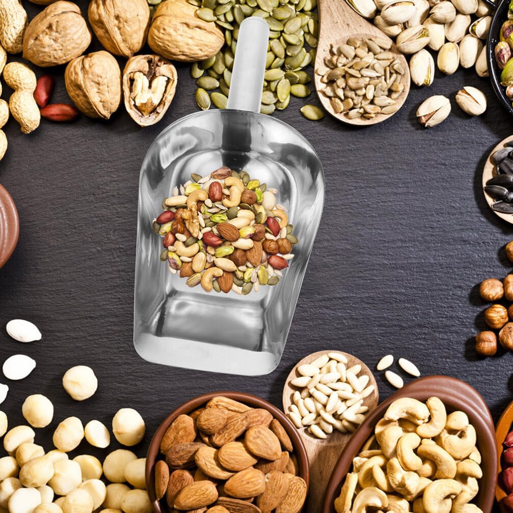 Cabilock Stainless Steel Food Scoop Multipurpose Ice Scoop Flour Shovel Grain Shovel for Parties Buffets Weddings Capacity Easy to Clean Kitchen Gadget