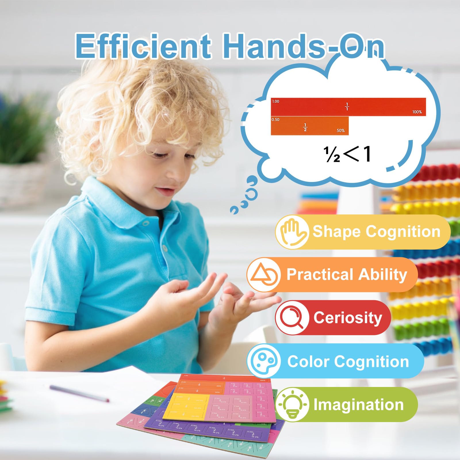 MFAUCAZB Magnetic Fraction Educational Puzzle, Paper Material, Modern  Style, 1 Set, 1 Item, 2 Pieces, Ages 3-12 : Amazon.com.au: Toys & Games