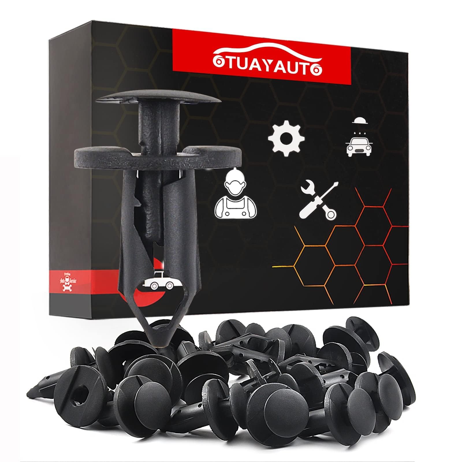 OTUAYAUTO 20PCS Fender Clip Nylon Fastener
