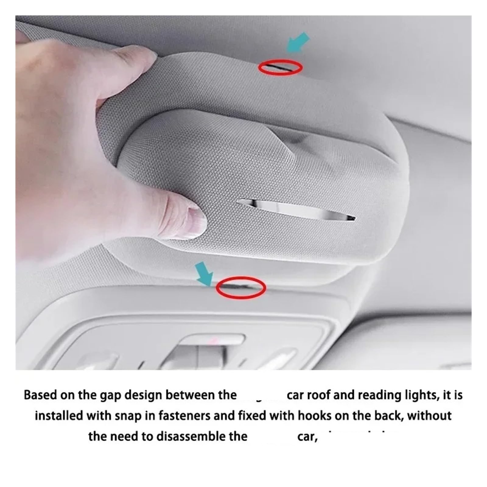 Soporte Gafas Sol Coche para DENZA N7 Estuche Protector Gafas De Coche Caja Almacenamiento para Sol Soporte Modificado Clip Techo Interior Magnetico Gafass Coches(Gray 2pcs)