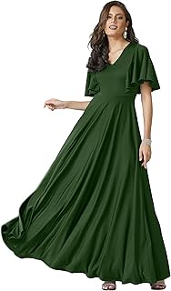 Womens Long Elegant Bridesmaid Evening Cocktail Modest Maxi Dress - Buy now
