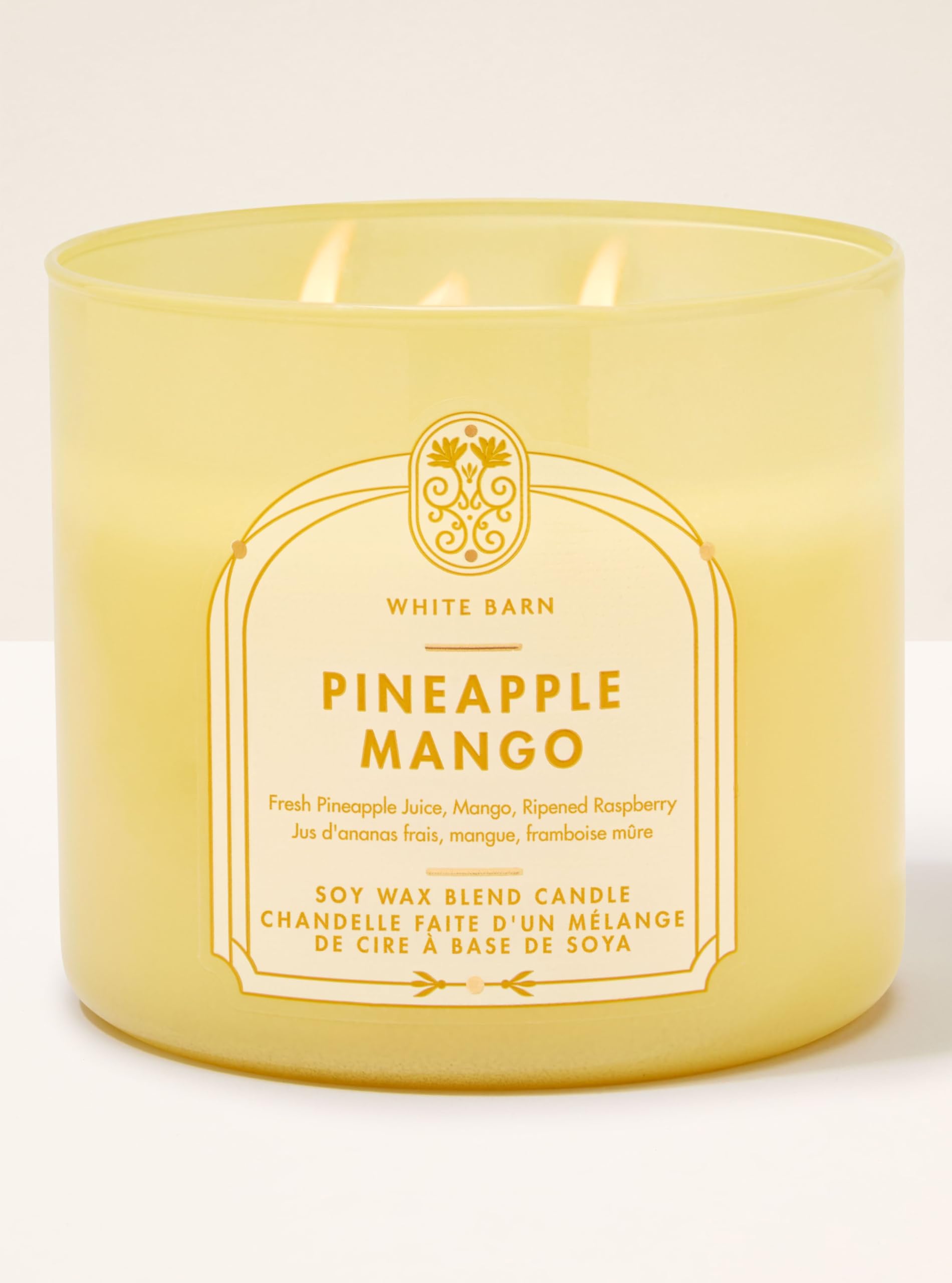 Bath & Body Works Pineapple Mango 3-Wick Candle| Long-Lasting Home Fragrance | Soy Wax Blend | Bedroom & Living Room Decor | Jar Candles for Gifting|Burn Time - Upto 45 Hours| 411 g / 14.5 oz-image-11