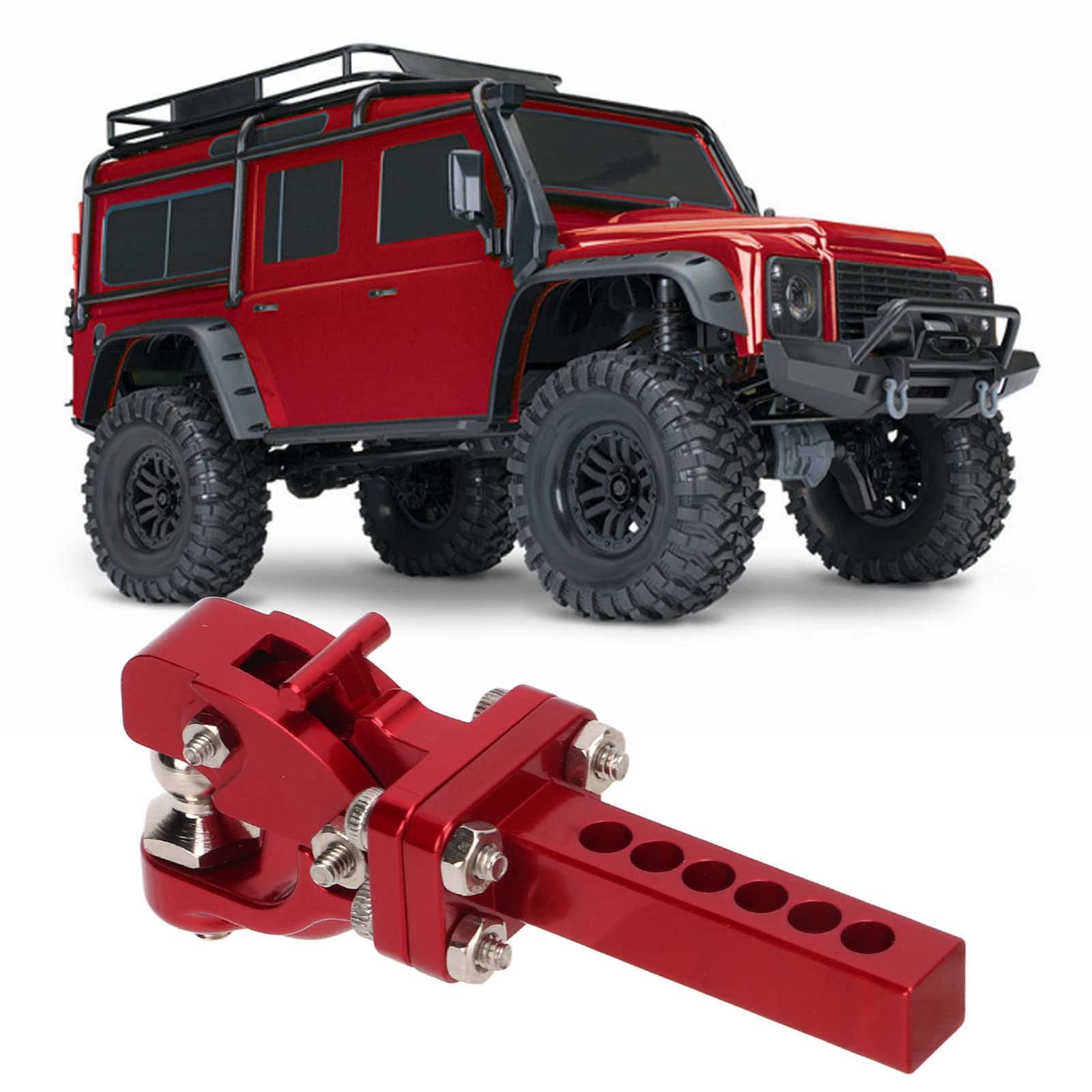 Anneaux D De Remorquage Rouges Pour Voiture RC 1/10 - Compatible Traxxas TRX-4 T4, En Alliage D'aluminium, Paire - 8