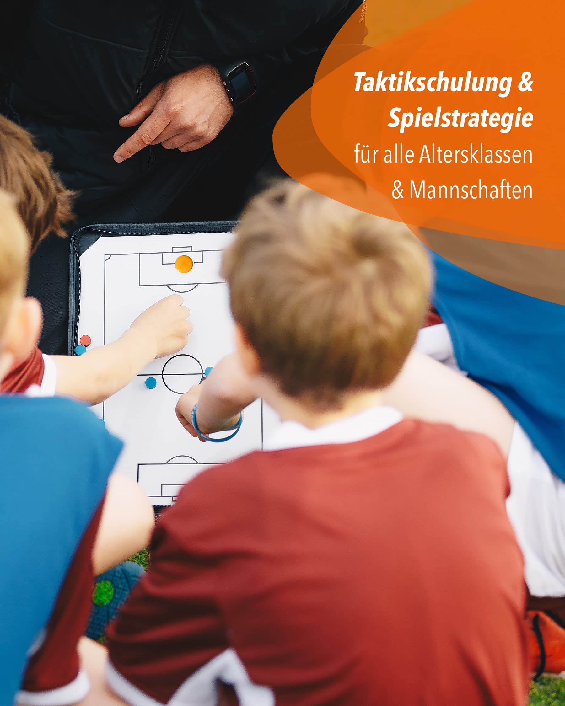 Taktikmappe Fußball – Profi-Trainermappe mit Magnet-Taktikboard, Stift & Notizblock – Coach-Board für Spielanalyse & Trainingsplanung