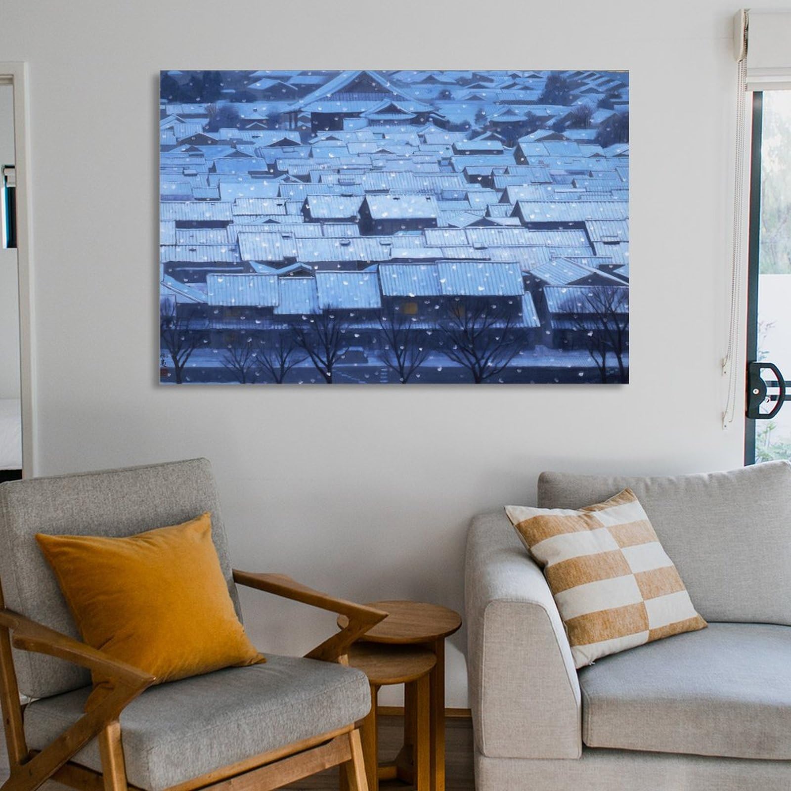 Amazon.co.jp: 東山魁夷「年暮る」風景画有名画家、版画家、作家アール