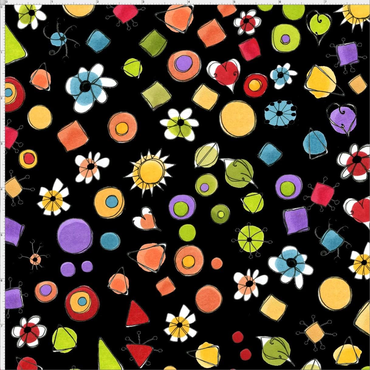 Joy Dots Black Fabric by The Yard for Quilting