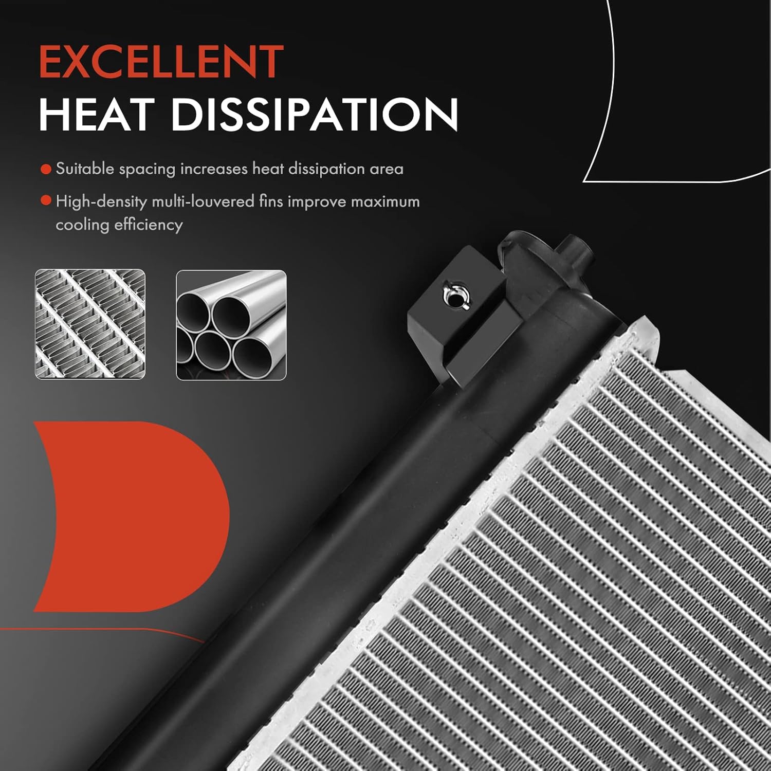 A-Premium Engine Coolant Radiator Assembly Compatible with Honda Civic 2016 2017 2018 2019 2020 2021 L4 2.0L, Manual Transmission