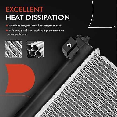 Miniatura 5 de A-Premium Conjunto de radiador de refrigerante del motor compatible con Honda Civic 2016 2017 2018 2019 2020 2021 L4 2.0L, transmisión manual