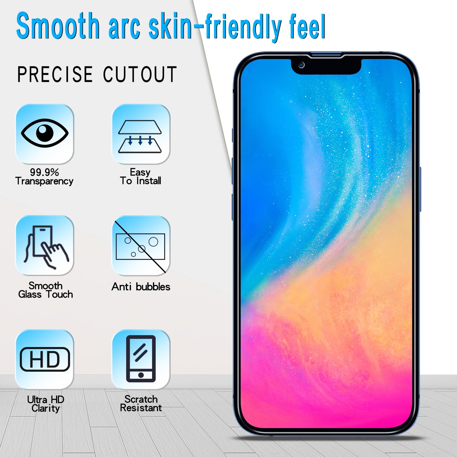 Slanku 3 Pack Privacy Screen Protector For iPhone 13 Mini (5.4 inch), 9H Tempered Glass, Anti-Spy, Anti Scratch - Image 4