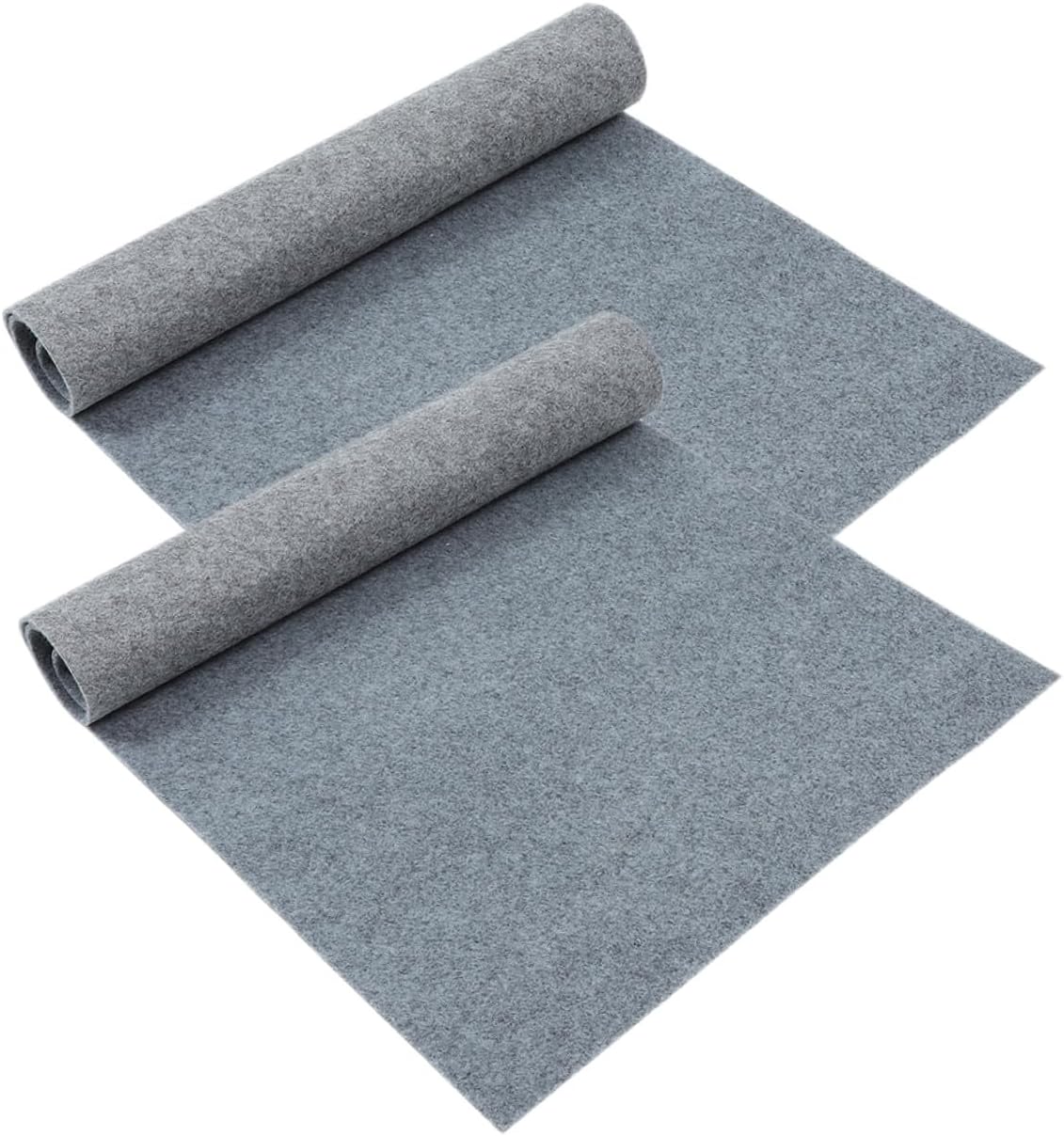 Happyyami 2pcs Reptile Carpet Liner Mat Grey Polyester Substrate for Pet Cage Cushion Breathable Bedding for Tortoise Lizard Terrarium Easy Maintain Floor Mat