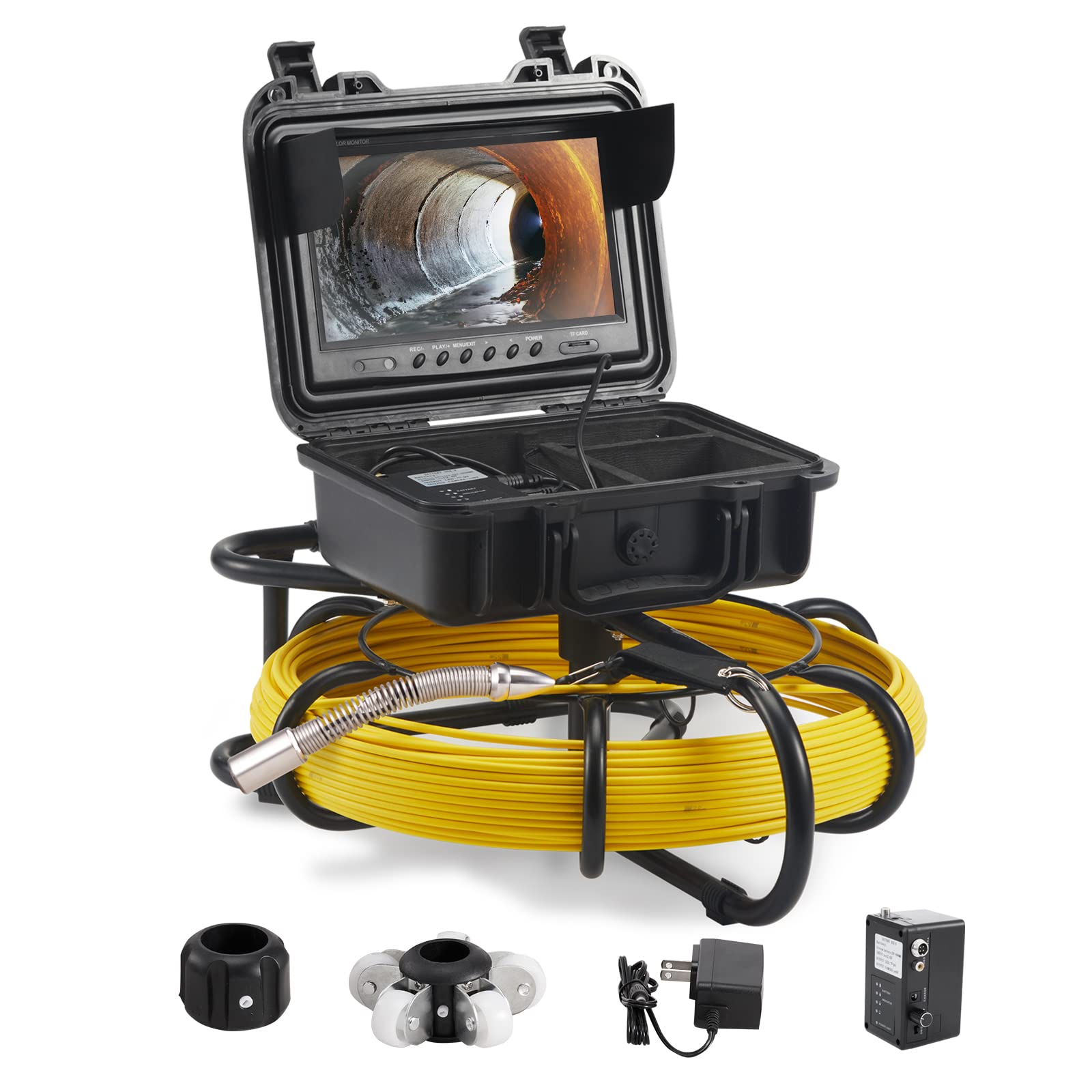 VEVOR Sewer Camera, 230 ft/70 m, 9" Screen Pipeline Inspection Camera