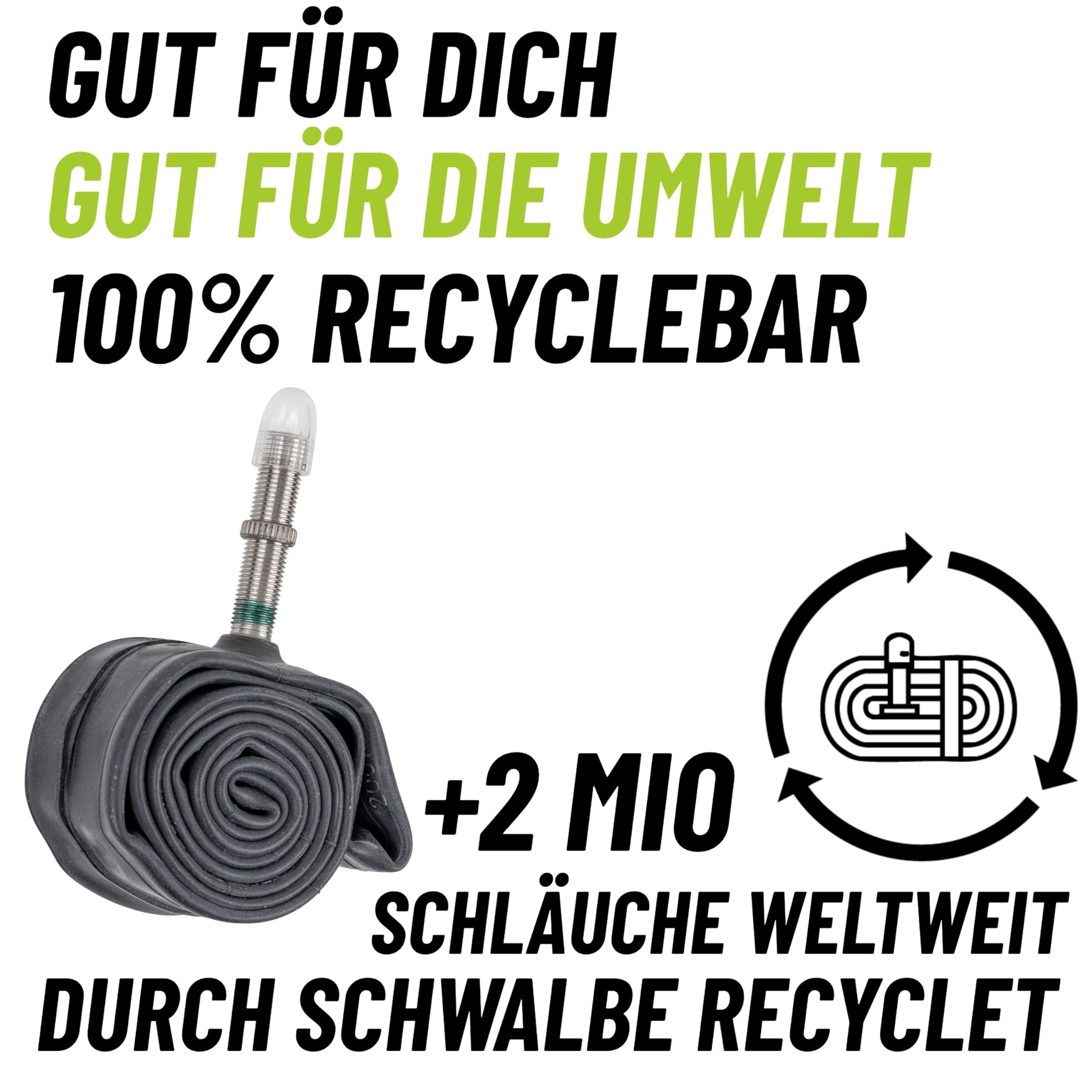 2er Set Schwalbe Fahrrad Schlauch AV17 40mm 28 Zoll (28/47-622/635) inklusive 3 MSZweirad Reifenheber