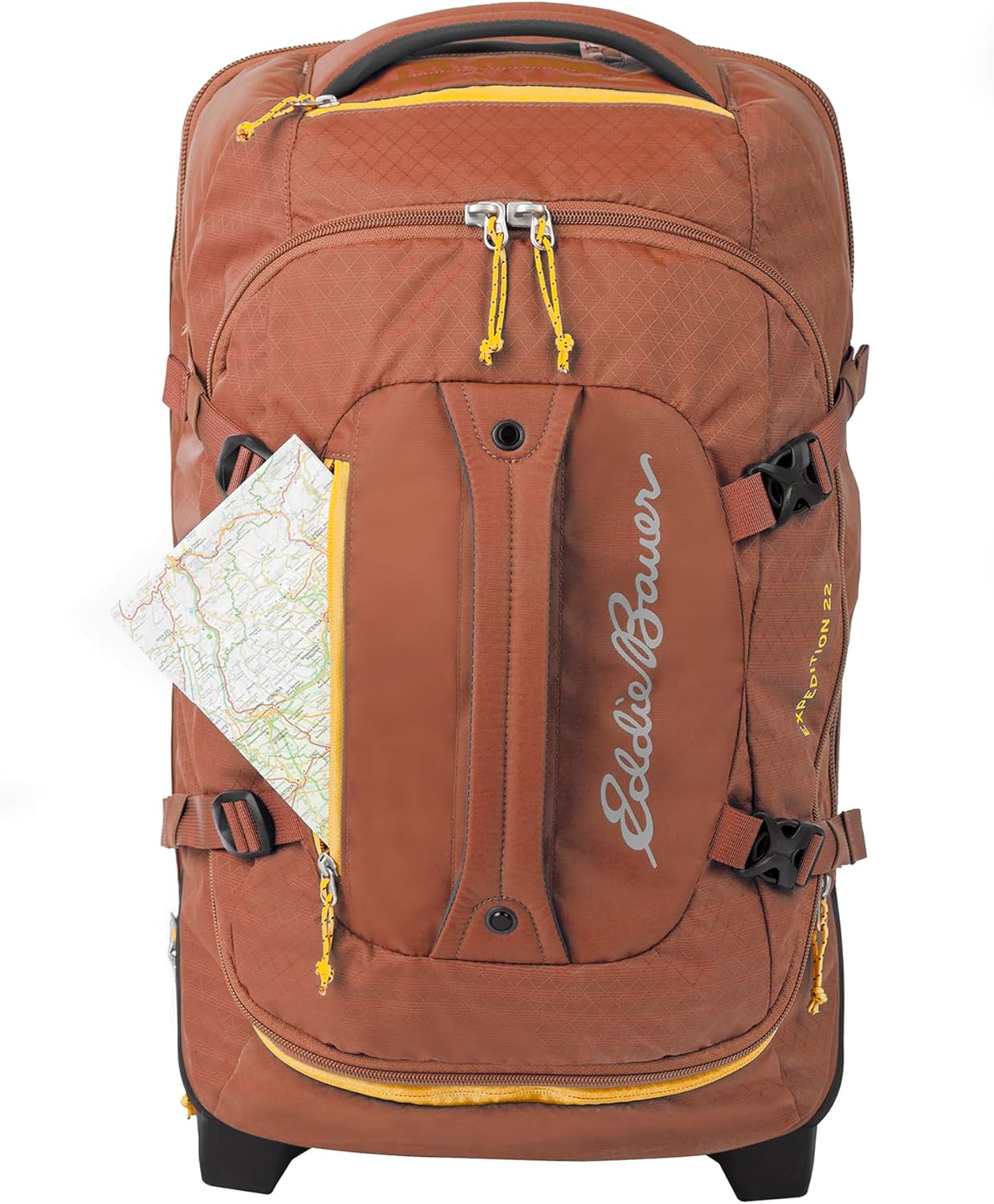 Eddie Bauer Expedition Rolling Duffel Bag with Wheels | Travel | Carry-On | Luggage | Rugged | Durable - Rust, 22" - Image 6
