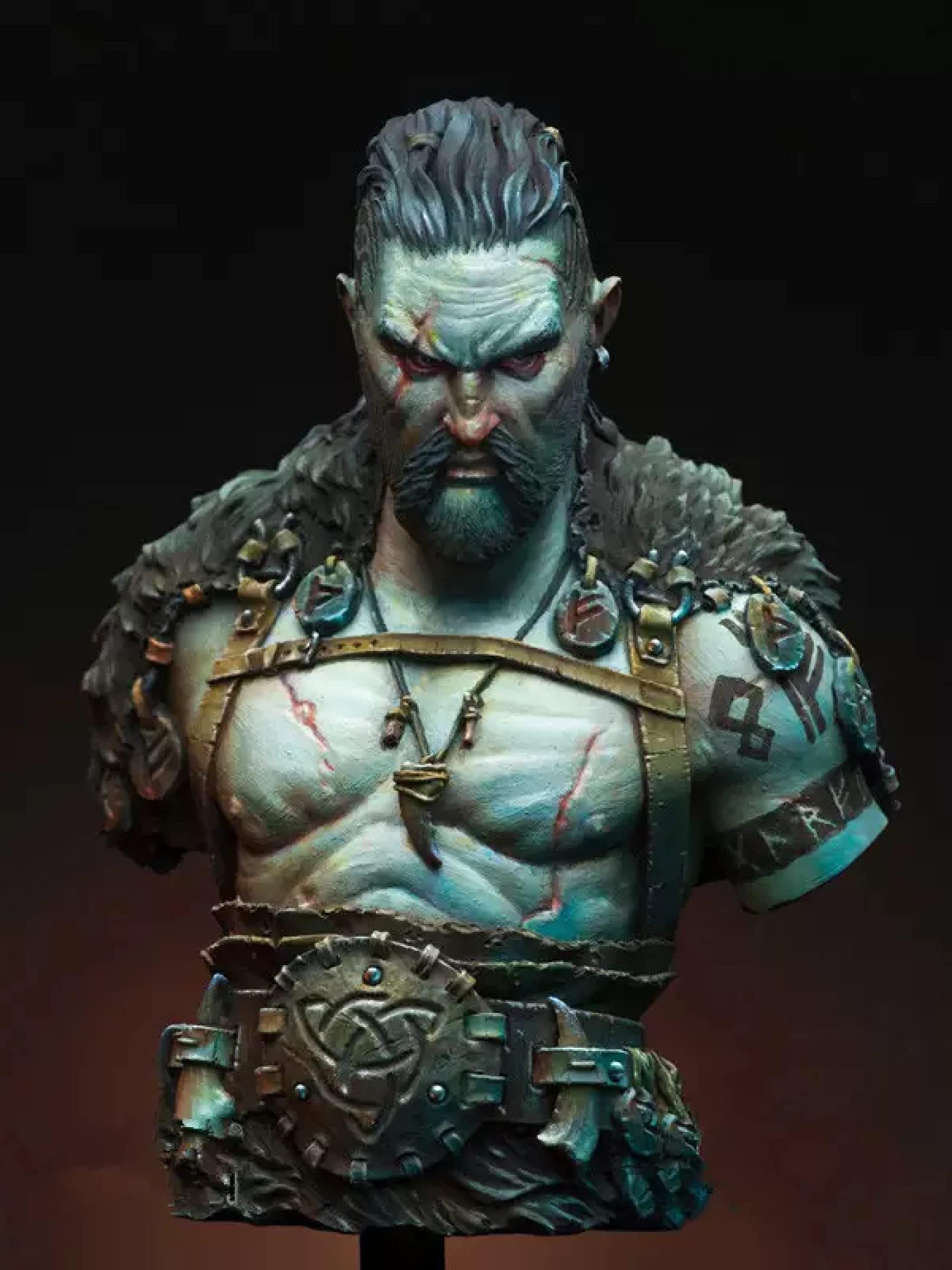 Risjc1/12 Resin Figure Bust, Ancient Barbarian Warrior Resin Model kit unpainted //N69338