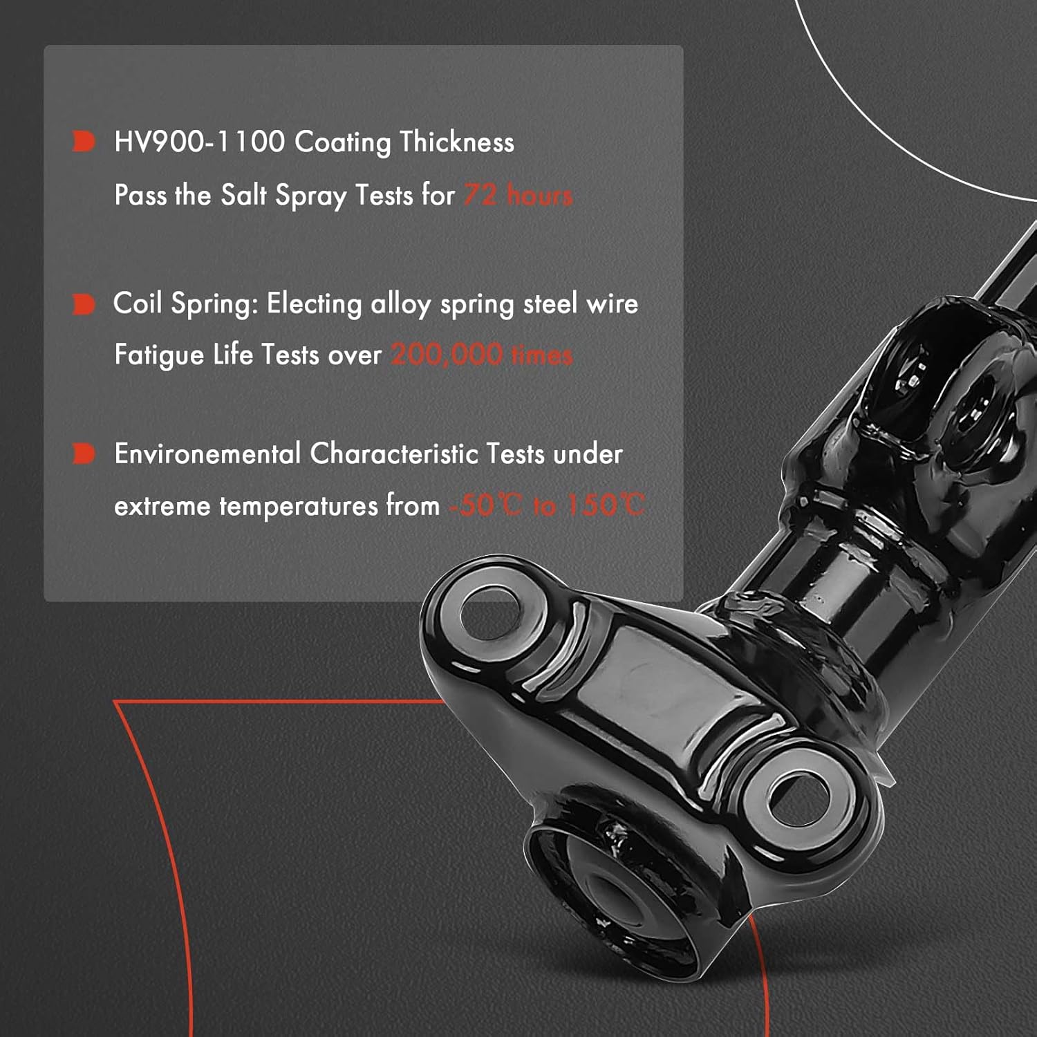 A-Premium Front Complete Strut & Coil Spring Assembly Compatible with Mercedes-Benz W204 Series C230 2008-2009, C250 2010-2014, C300 2008-2011, C350 2008-2014, RWD, 2-PC Set