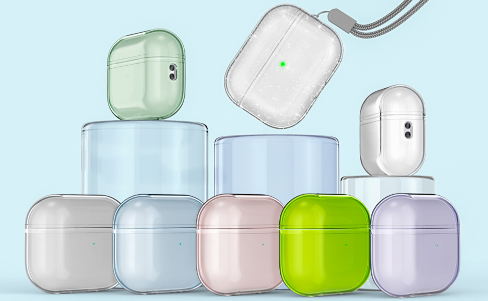 NIUTRENDZ Niedliche Kuh-Hülle Für AirPods Pro (2019) – Hartschale Mit LED-Sichtfenster & Kabellosem Laden