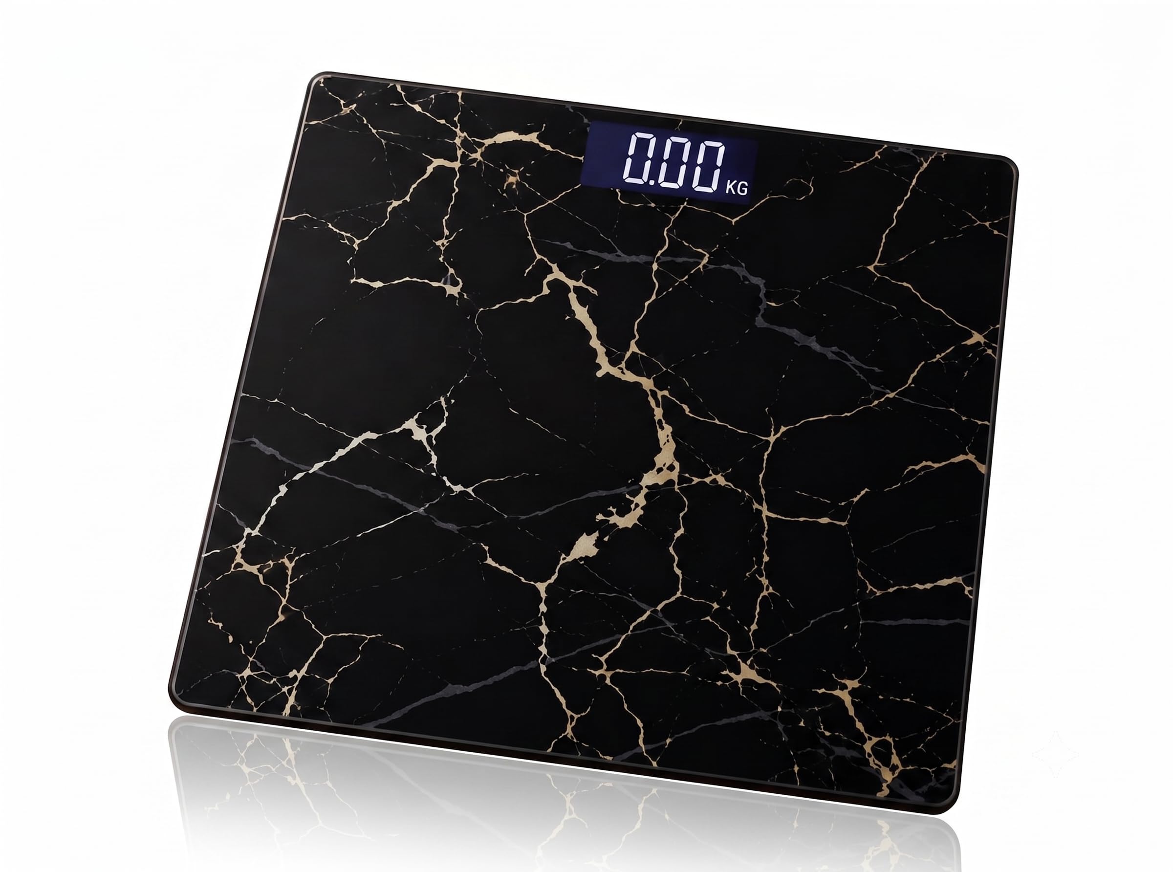digital weight machine–tempered glass, lcd display,180kg, anti-skid,auto-on/off,high precision sensors, easy unit conversion body weight machine for everywhere use premium design