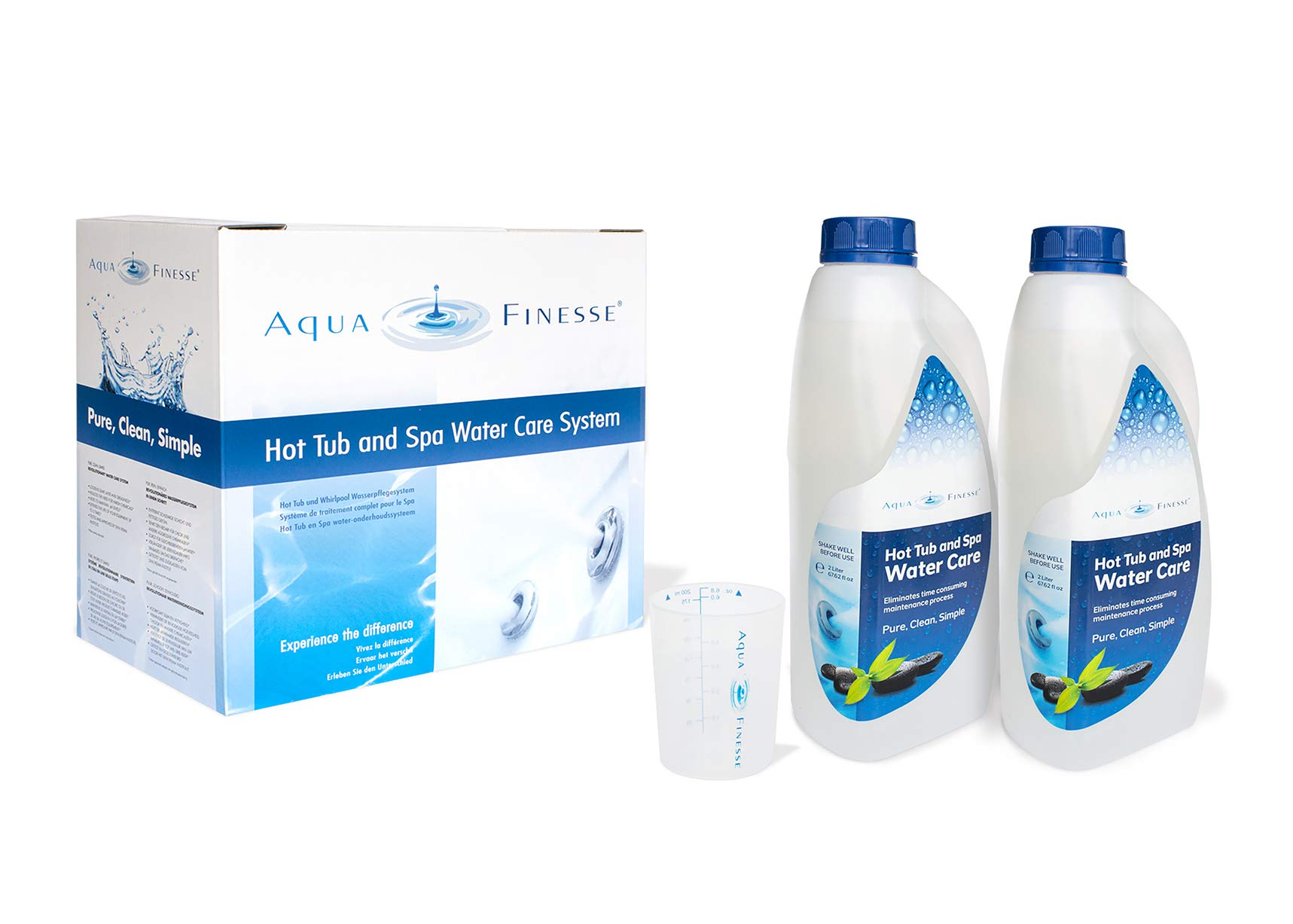 POWERHAUS24 AquaFinesse Whirlpool Wasserpflege-Set Alles-in-Einem-18 x Chlor Reinigungstabletten