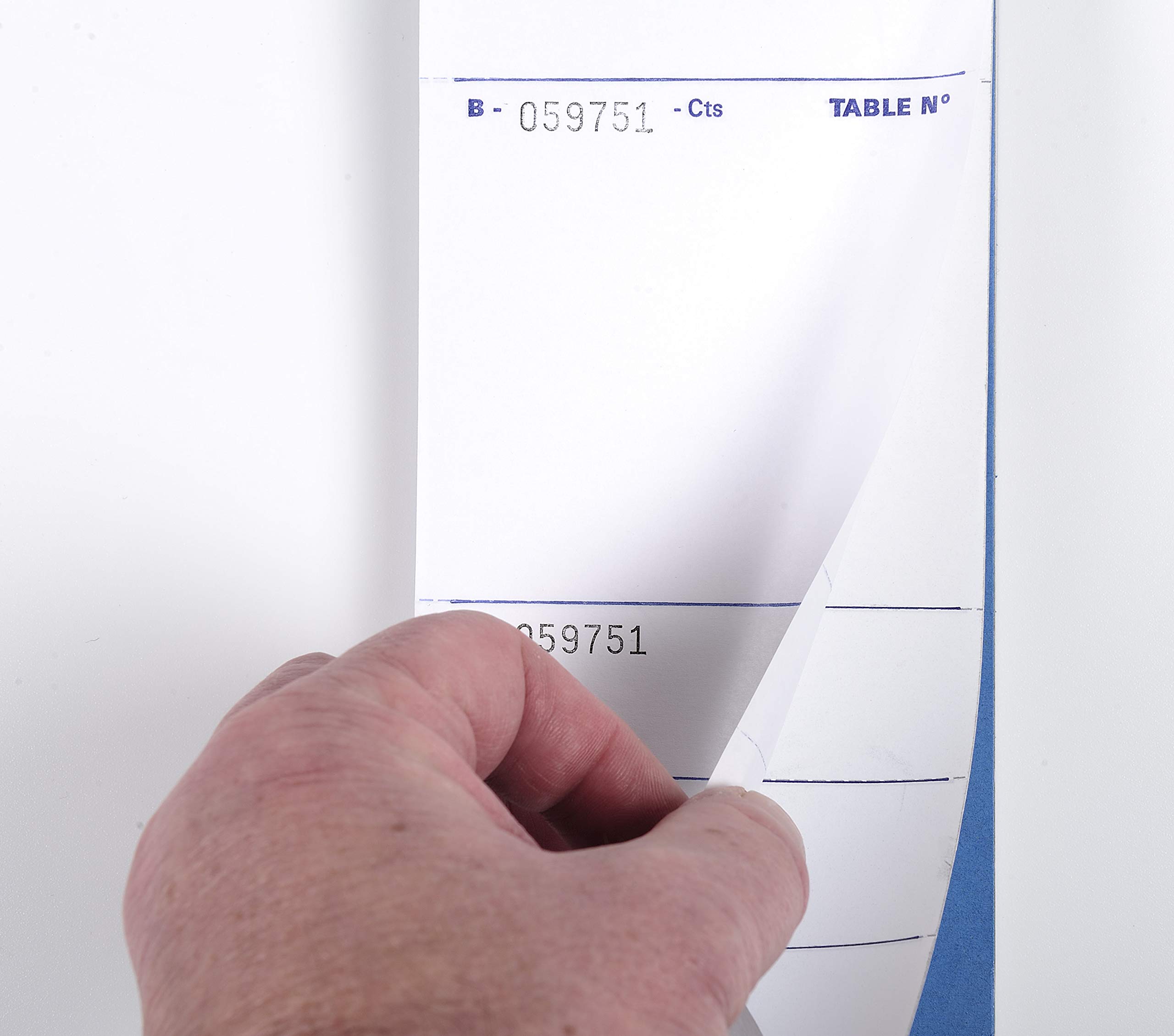 Exacompta - Réf. 96207E - Carton de 50 blocs Brasserie, Restaurant, Pizzeria - Carnet pour la prise de commande - 50 feuillets autocopiants en 2 exemplaires numérotés - Format 9,6 x 26 cm