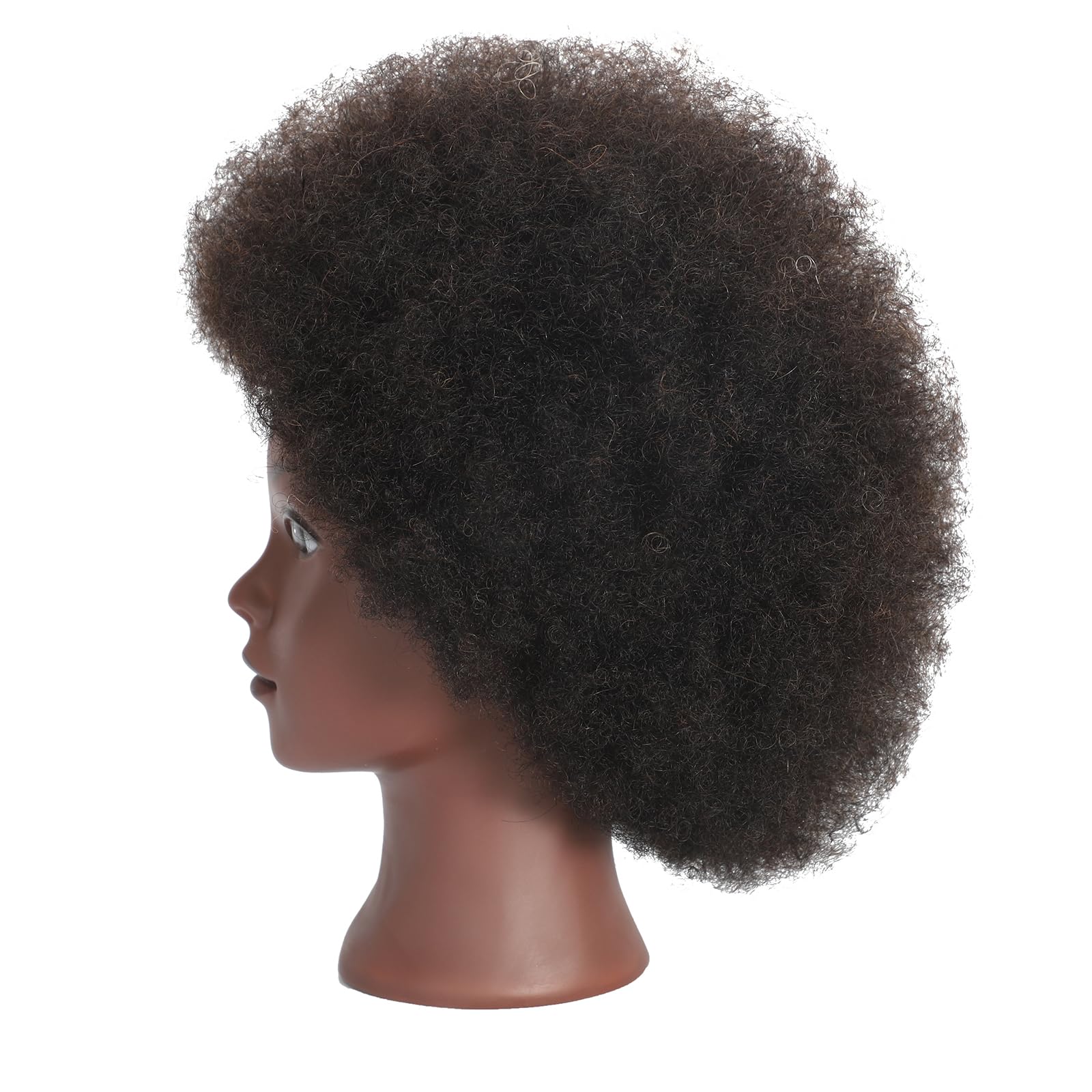 Afro Curly Mannequin Head with 100% Human Hair Curly Hair Friseur Hair