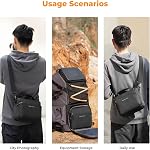 K&F Concept Camera Sling Bag Small Crossbody Camera Case DSLR/SLR Cute Compact Shoulder Photography Bags for Photographers-Black