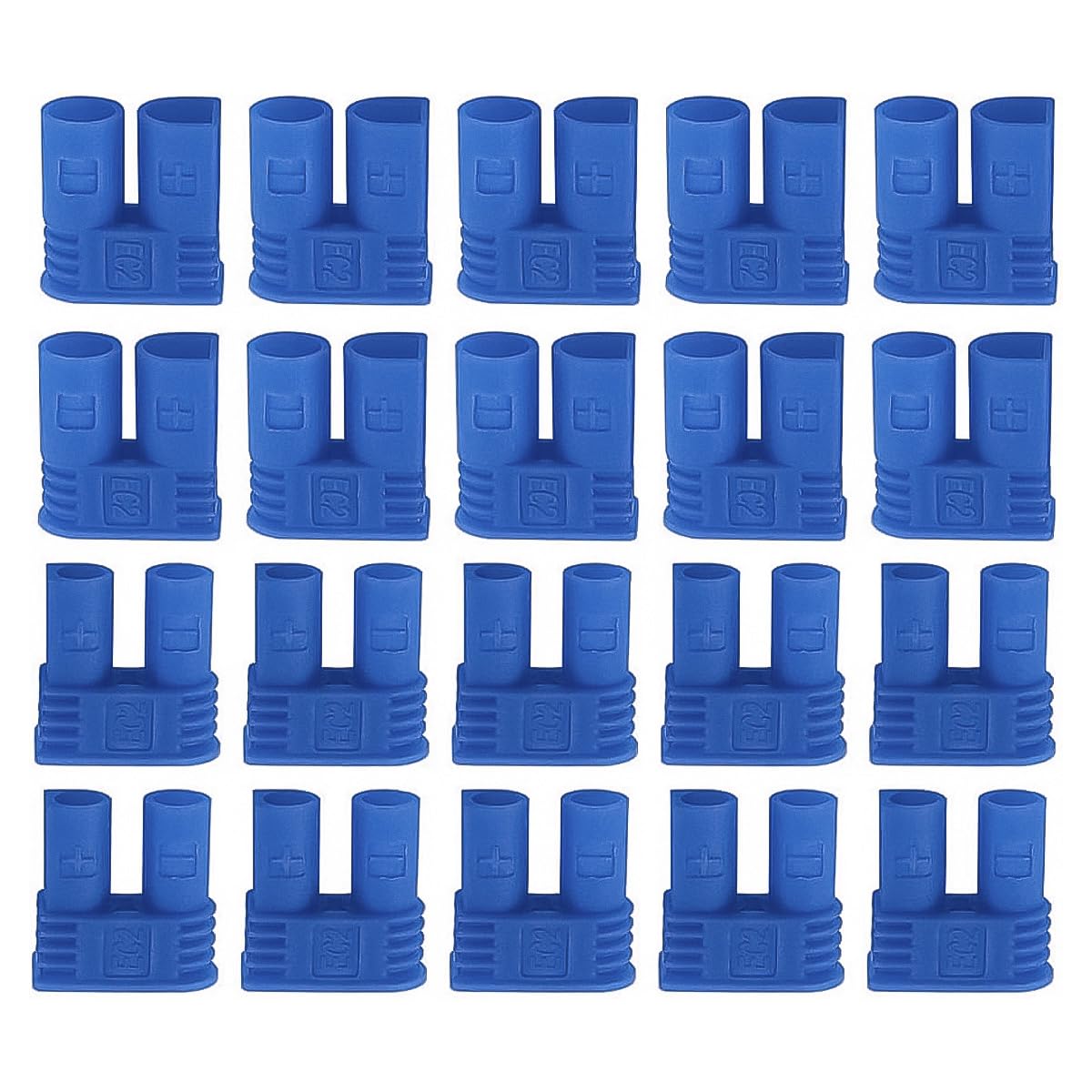 ACOLY 20 Pcs Plug Contact Banana Head To Jack Model Aircraft Connector (10pcs EC2 Male and 10pcs EC2 Female)