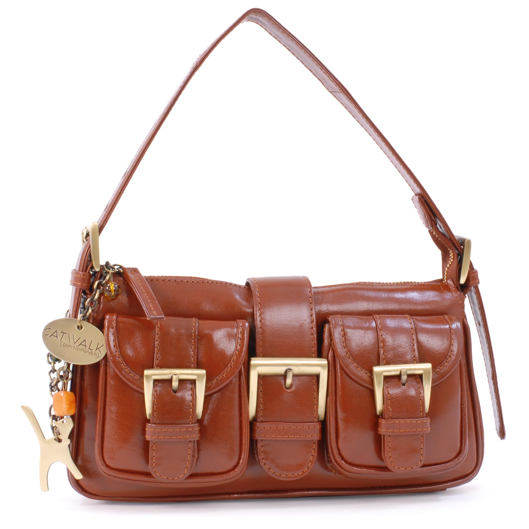 Catwalk Collection Handbags - Petit Sac Porté Épaule en Cuir Pour Femme - Sac Soiree à Main Avec Bandoulière Réglable - Natalie