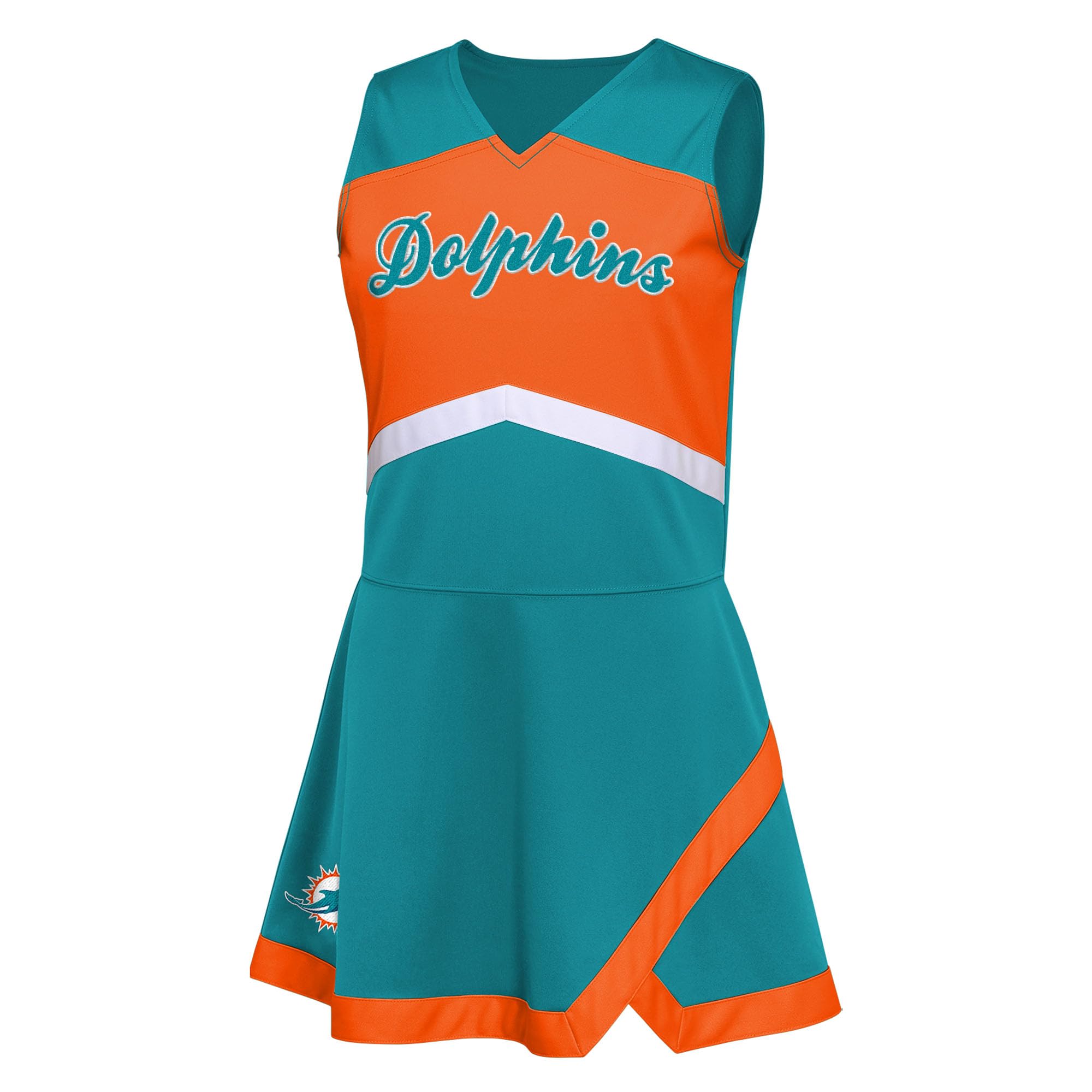 Outerstuff Conjunto de vestido de capitán animador de dos piezas para niñas preescolares de la NFL