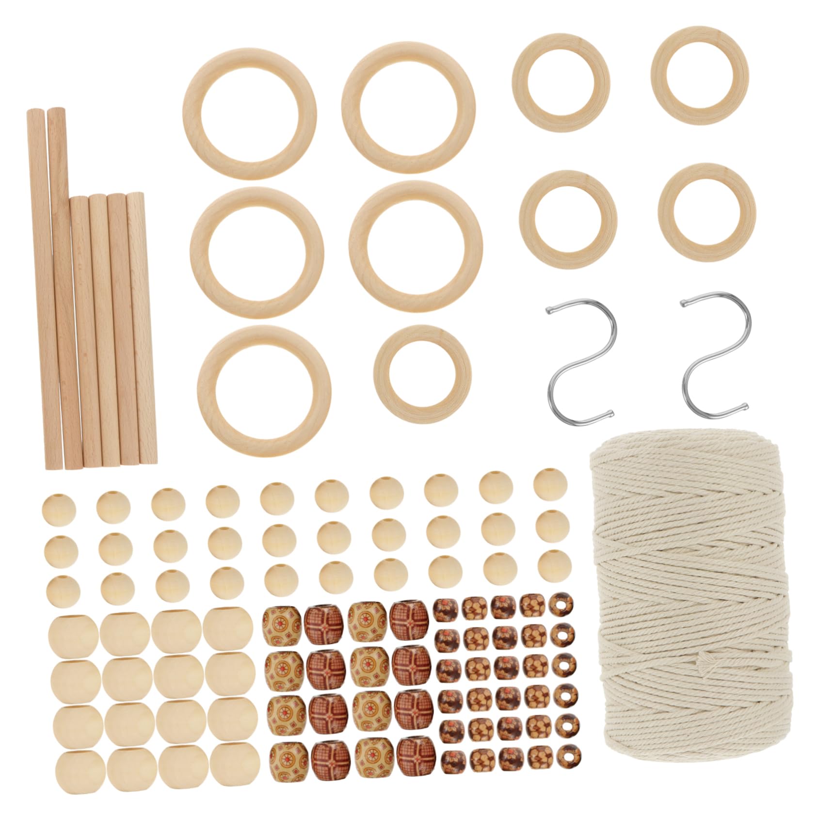 HOMSFOU Kit Macramè Diy Cotone Set Completo per Creare Decorazioni Murali e Accessori Versatili Materiali per Fai da Te per Piante e Tendaggi
