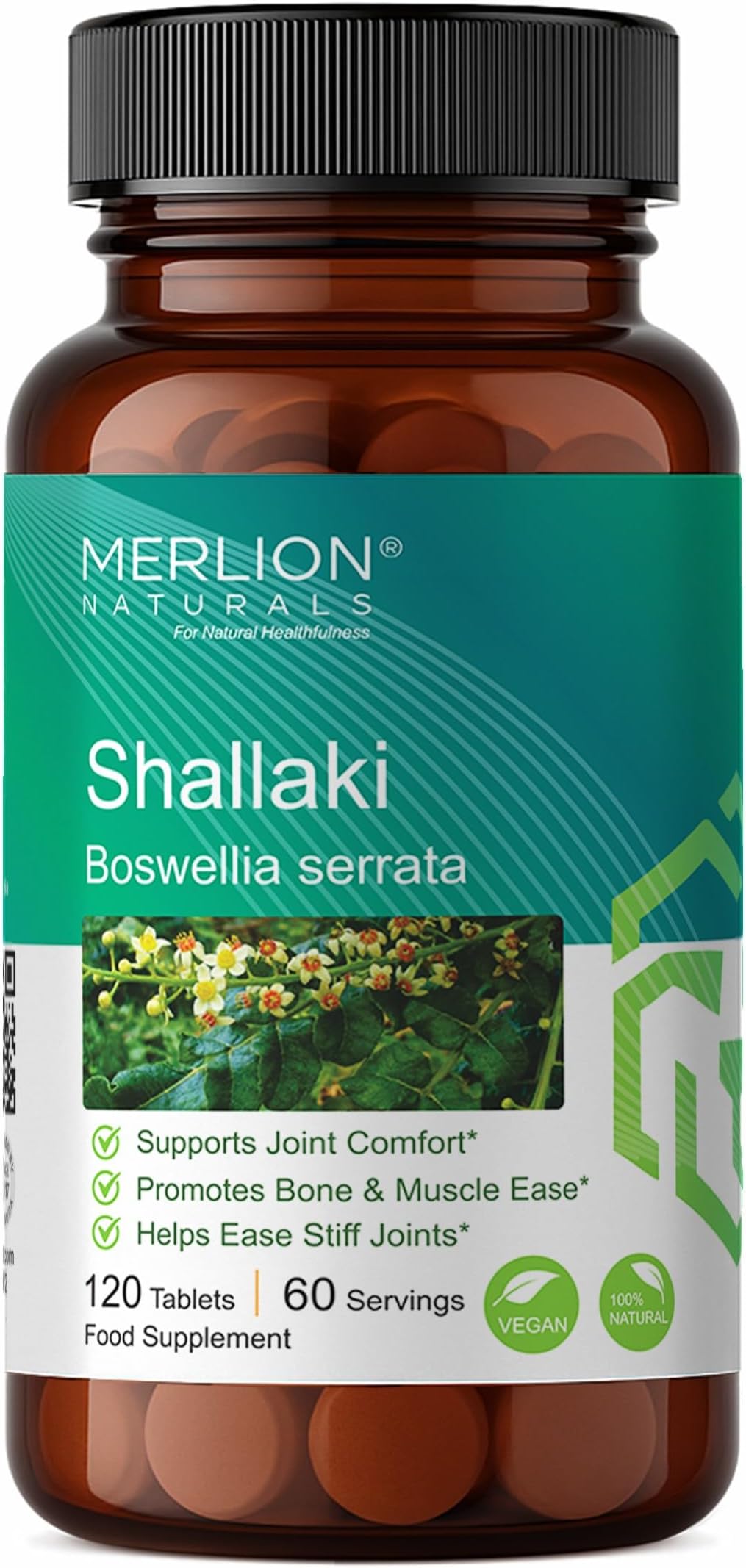 Shallaki Tablets by Merlion Naturals | Boswellia Serrata | 500mg (120 Tablets)