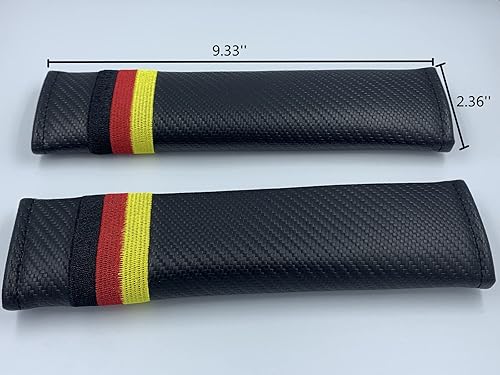 Miniatura 10 de LL LLSW SHOP 2Pack Car Seat Belt Cover for Ford Focus ST Racing, Carbon Fiber Embroidered Logo Shoulder Pad Seat Belt Cover Protective Sleeve