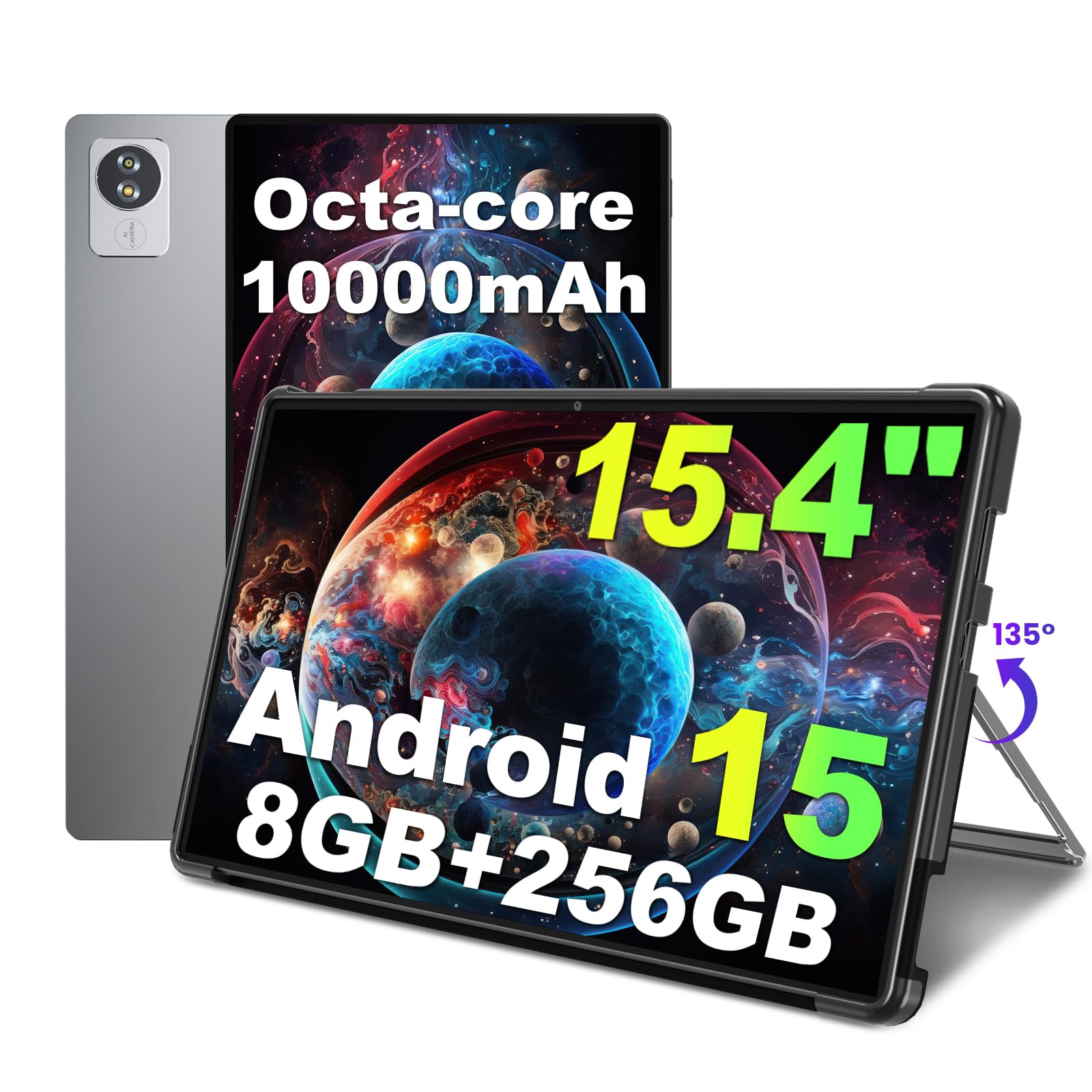 jumper 15.4 inch Tablet, Android 15 Tablet with Helio G99 Octa