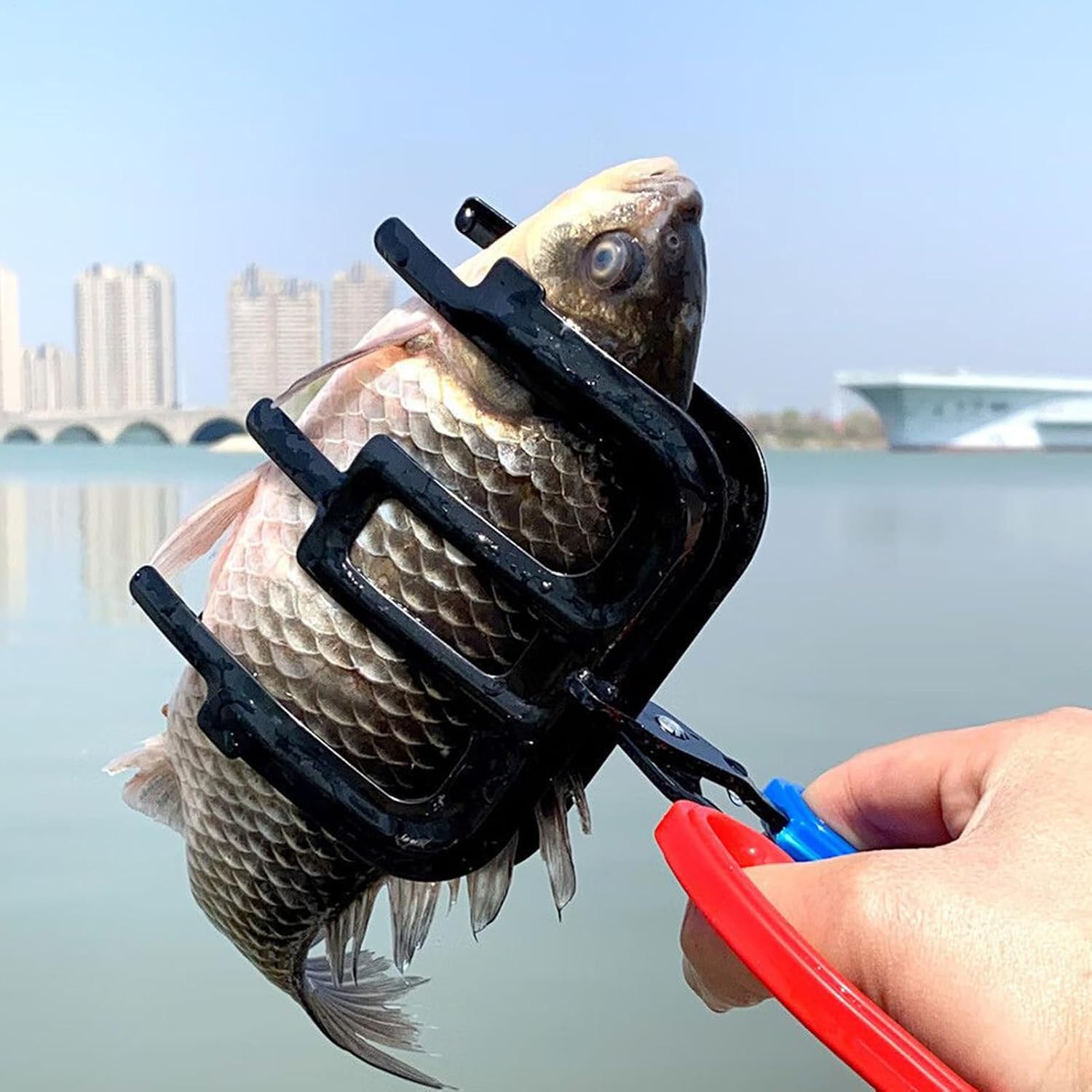 Fish Grabber Tool,Metal Multifunctional Claw Control Holder,Multifunctional Fish Gripper Tool - for Catch Crab Saltwater Freshwater Ice Boat Fishing Accessories