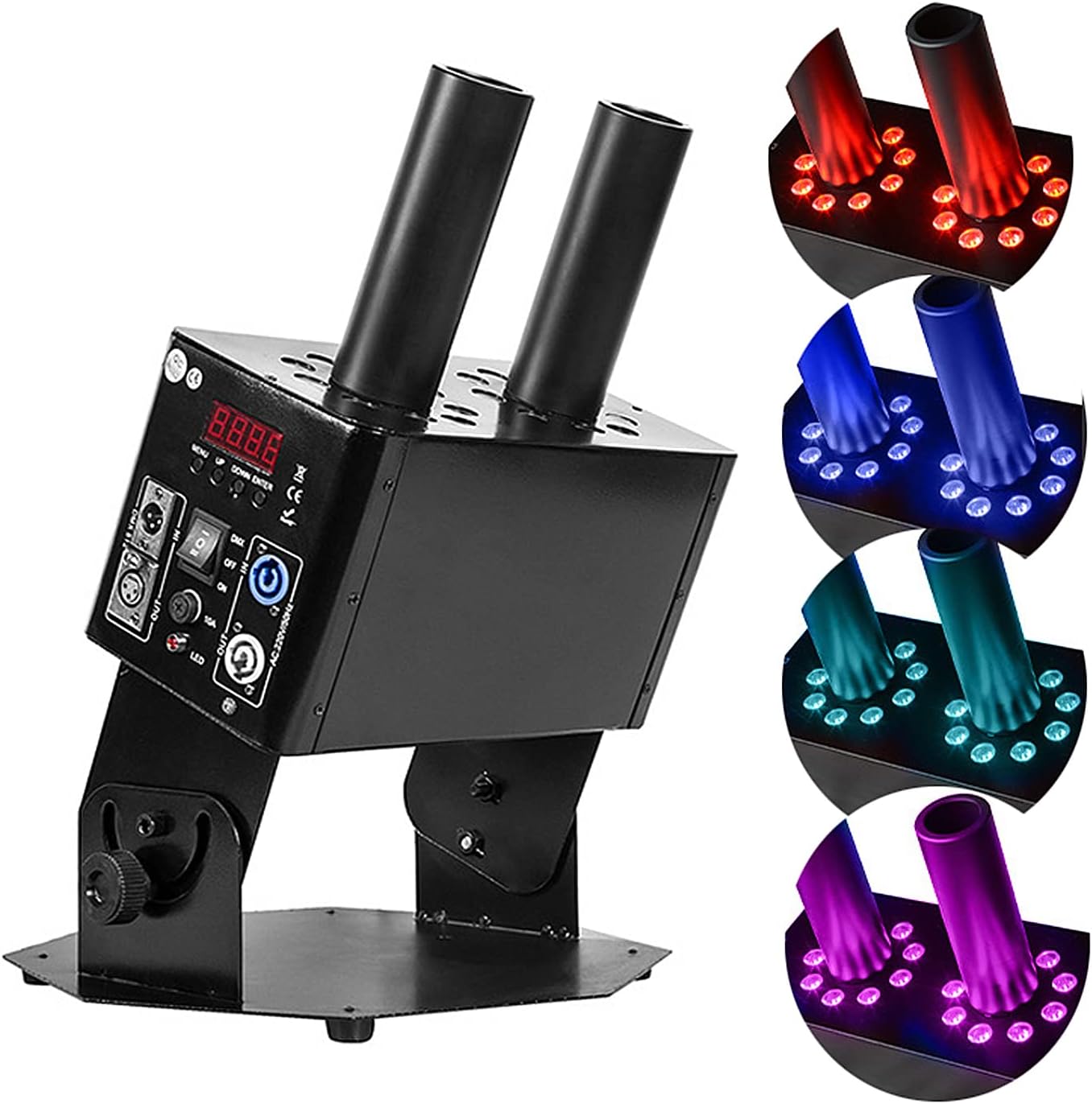 Bar Stage Air Column Machine, LED Colour Changing Double Tube Carbon Dioxide Air Column Fog Machine, Stage Special Effects Equipment