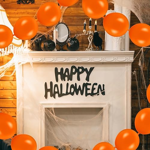 Miniatura 6 de 100 globos de enlace de globos, de látex, enlazables, para decoración de bodas y fiestas (color naranja oscuro, 10 pulgadas)