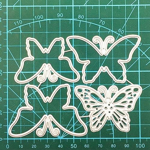 Miniatura 6 de 1 pieza de troqueles de mariposa blanca para hacer tarjetas, troqueles de corte de marco de tira para hacer tarjetas, 3D en capas, invitación de