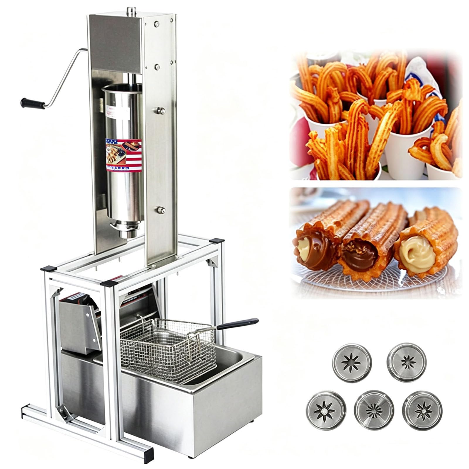 Macchina per Churro Commerciale Manuale per Ciambelle 5L
