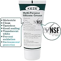 Vista 2 de KEZE Grasa de silicona impermeable de grado alimenticio lubricante sellador de silicona para fontaneros válvula grifo o anillos 1 oz paquete de 3