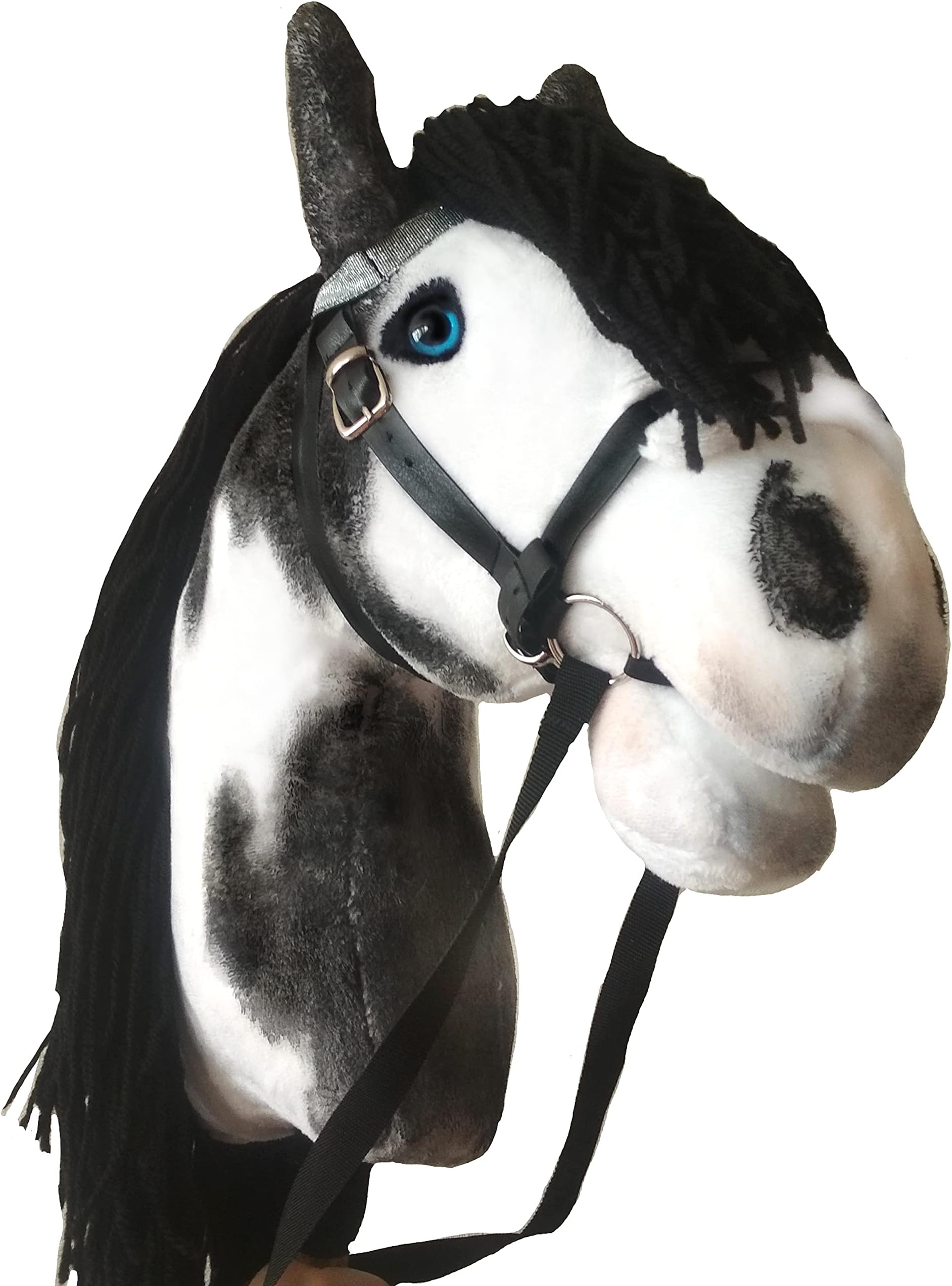 - Hobby Horse Pinto A3 | Realistic Toy Horse on a Stick | Black and White Hobbyhorse
