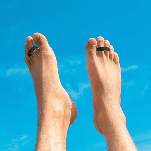 Miniatura 6 de Paquete de 10 cintas elásticas para dedos superpuestas Hallux Valgus para día y noche, cinta adhesiva reutilizable acolchada para descansos,