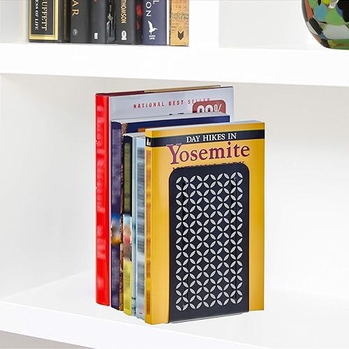 Miniatura 6 de Acrimet Sujetalibros de metal, soporte antideslizante para estantes, tapón de libros resistente, 6-78 pulgadas de alto x 4 pulgadas de ancho x 4-12