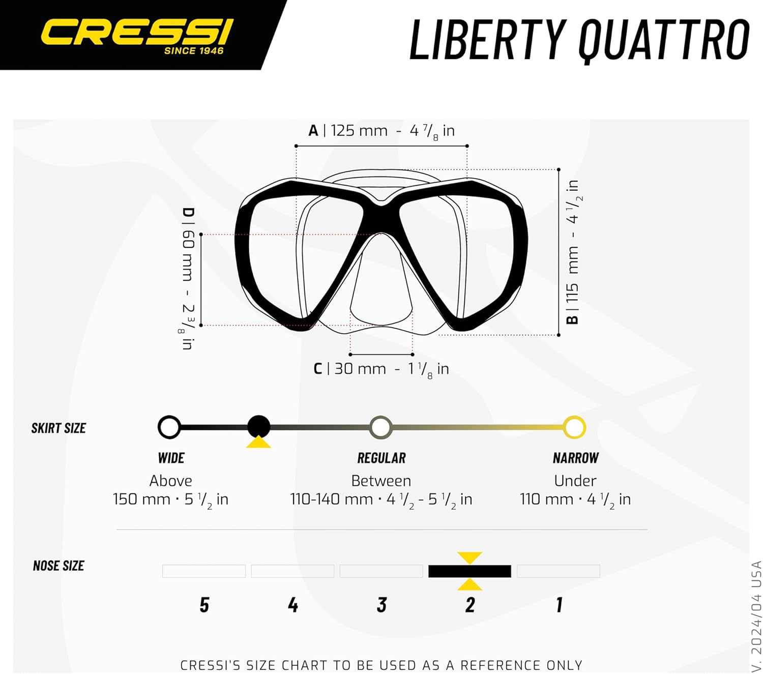 Cressi Perfect View Scuba and Snorkeling Mask in Pure Comfortable Silicone - Liberty Quattro: Designed in Italy - Image 7