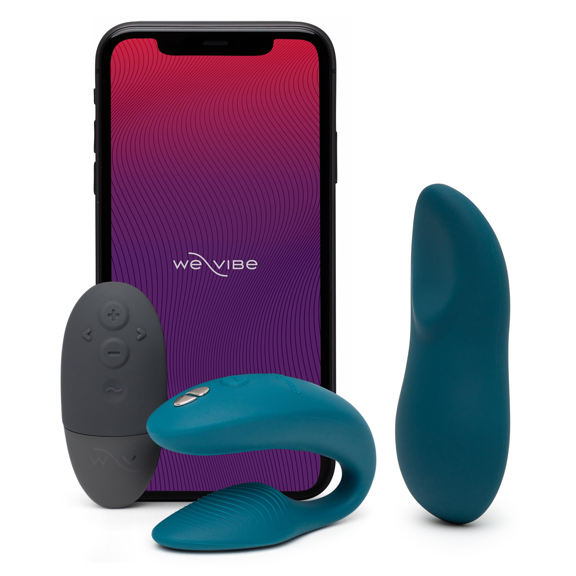 WE-VIBESync 2 Green App Control Couples Vibrator & Touch X Powerful Mini Massager Vibrator - Couples Sex Toys Bundle