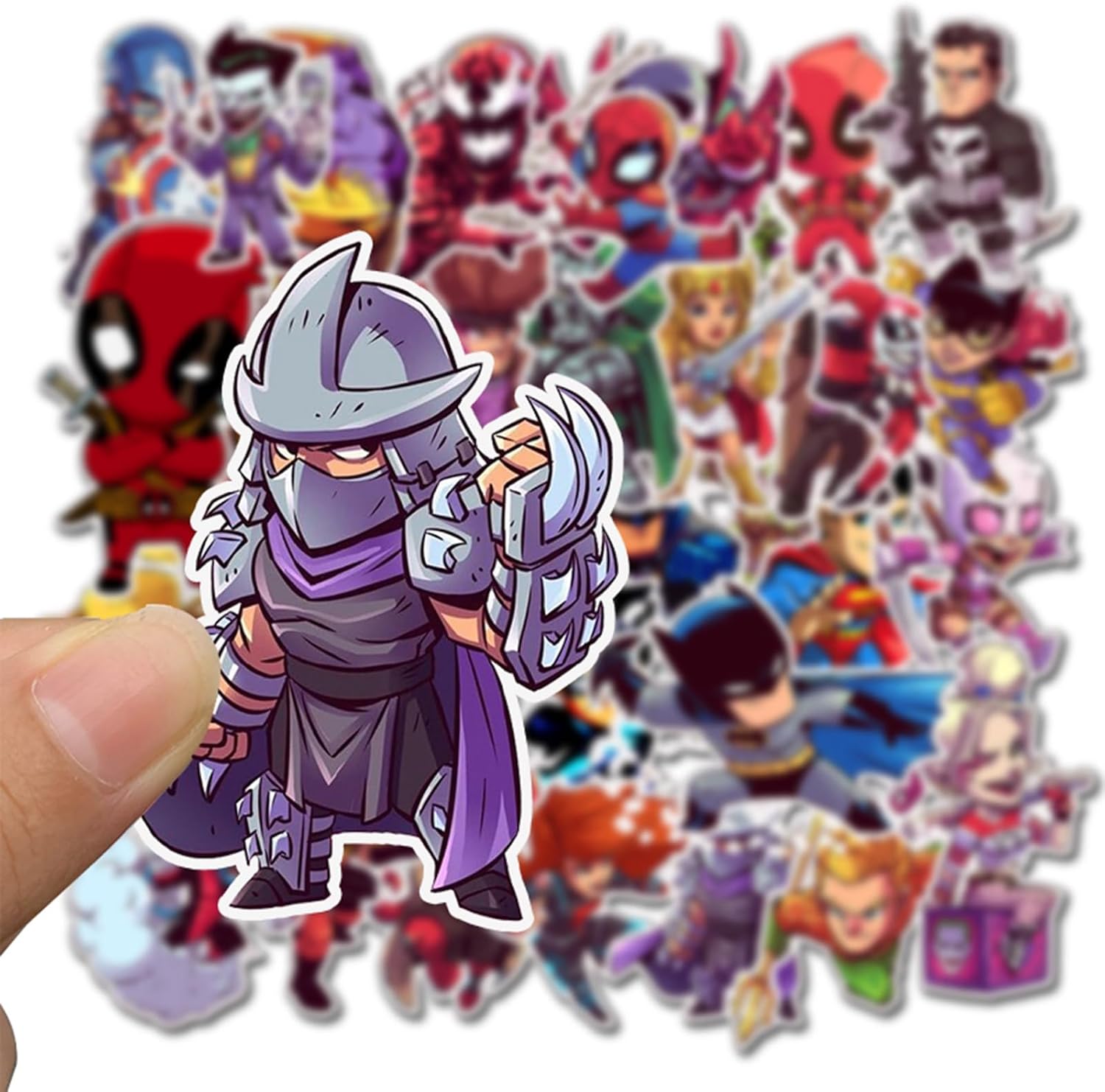YUIYIYULE 50PCS Assorted Superhero Stickers Aesthetic Waterproof Stickers Luggage Skateboard Water Bottle Stickers Decal Bicycle Bumper Perfect for Kids' Birthday - Image 4