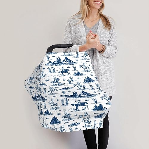 Miniatura 2 de Western Cowboy Cactus - Funda de asiento de coche para bebé, fundas de asiento de coche para niñas y niños, elástica, suave, transpirable, para